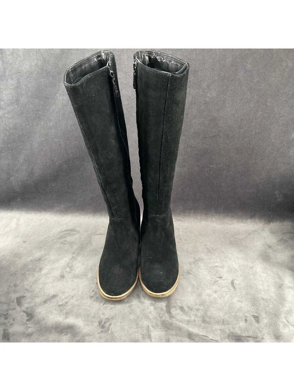 Blondo Wide Calf Black Suede Knee-High Boots Women’s Sz 8.5 Waterproof Tatiana